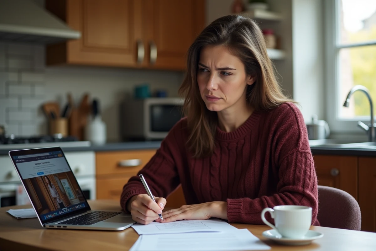 Femme remplissant un dossier d'inscription à un jeu télévisé à la maison, erreurs de casting à éviter